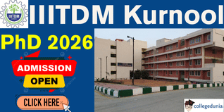 IIITDM Kurnool Begins PhD Admissions for January Session 2026; Apply by December 10